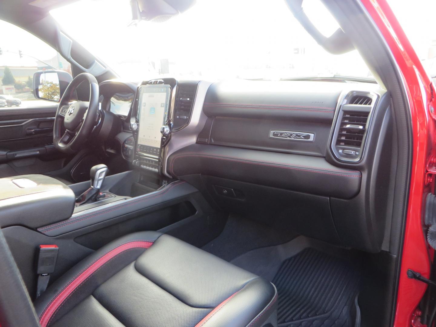 2023 Red /BLACK RAM 1500 Ram 1500 TRX Crew Cab 4x4 (1C6SRFU9XPN) with an 6.2L Supercharged HEMI V8 SRT engine, 8 Speed Auto 8HP95 transmission, located at 2630 Grass Valley Highway, Auburn, CA, 95603, (530) 508-5100, 38.937893, -121.095482 - Must see TRX featuring Eibach front and rear springs, 18" Method NV double black wheels, 37" Nitto Ridge Grappler tires, and window tint. - Photo#56